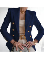 Blazer Chic avec Détails de Bouton