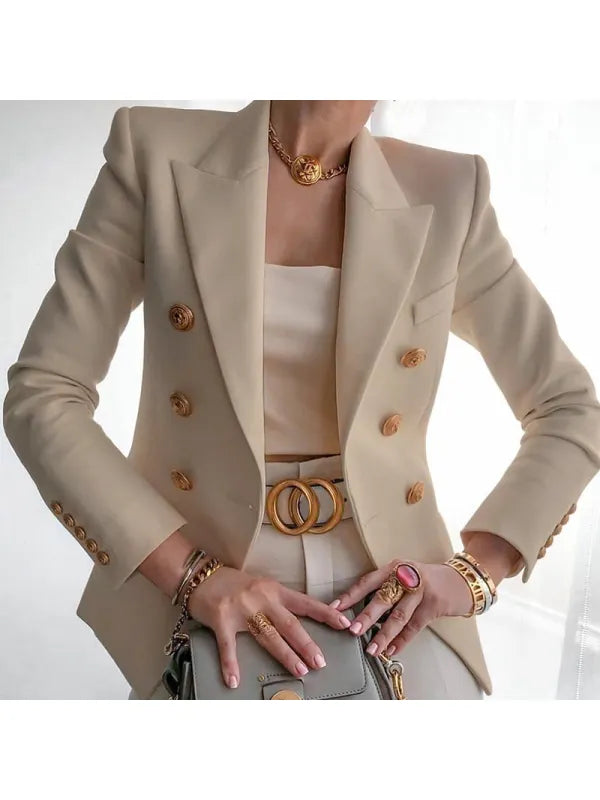 Blazer Chic avec Détails de Bouton