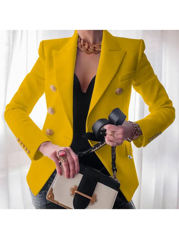 Blazer Chic avec Détails de Bouton