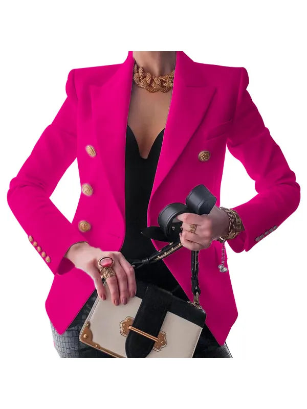 Blazer Chic avec Détails de Bouton