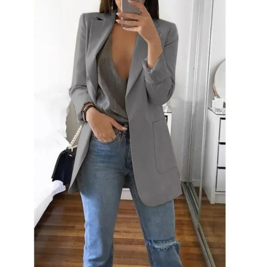 Blazer Femme à Double Boutonnage Imprimé - Parfait pour le Bureau