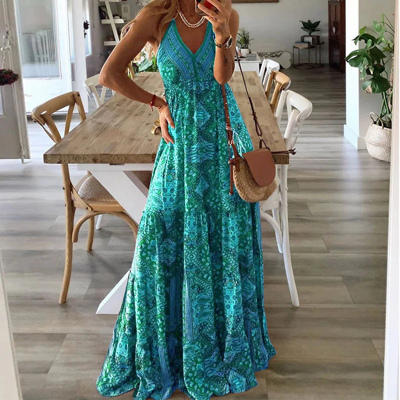 Robe Maxi Fleurie d'Été - Collection Aiah