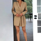 Chic Monochrome Blazer Robe