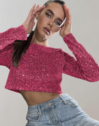 Robe courte à sequins scintillants pour femmes
