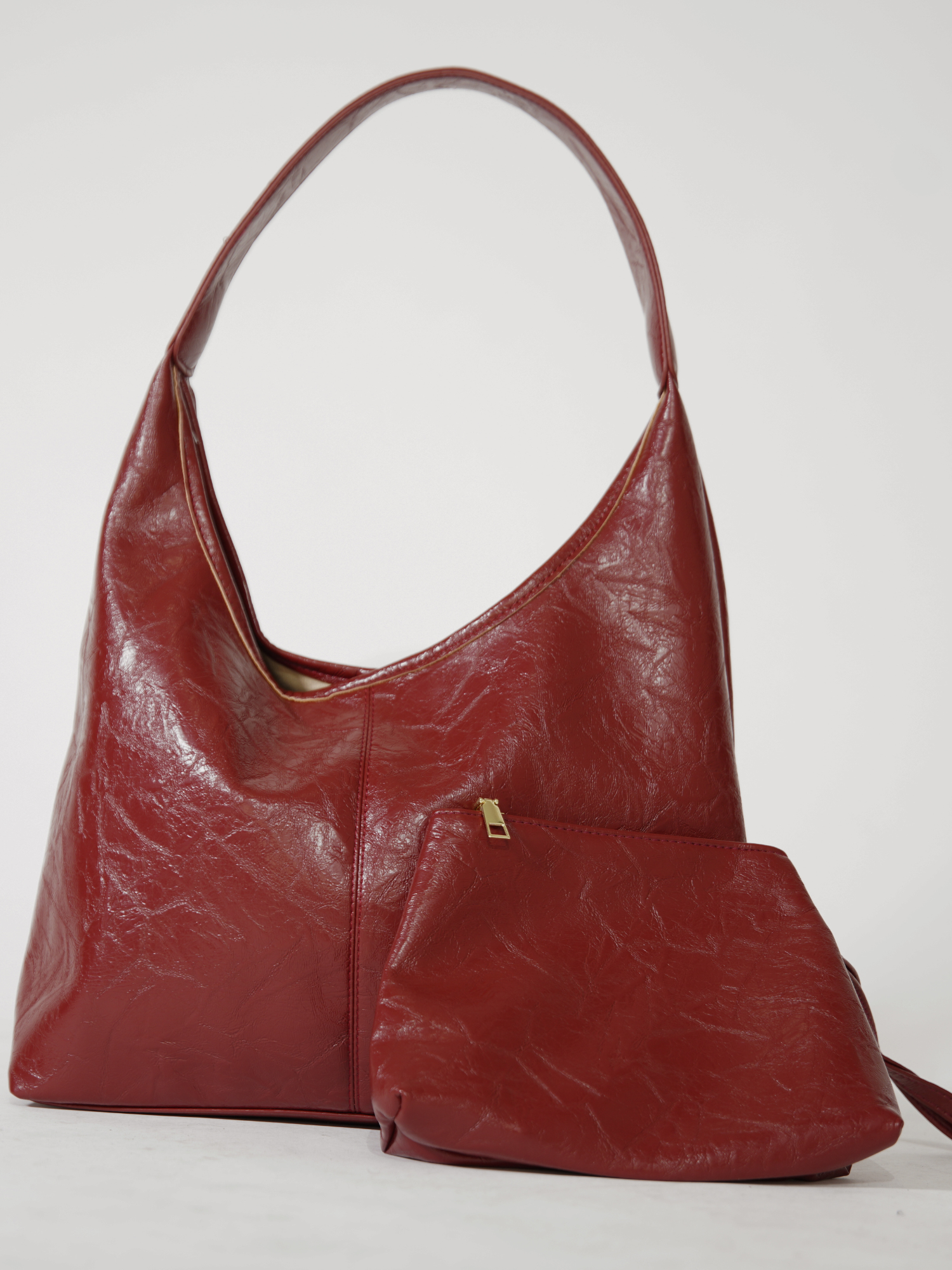 Sac fourre-tout en cuir vieilli au design vintage