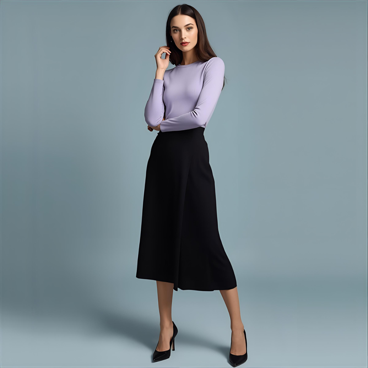 ÉBONIA | Jupe Noire Classy et Élégante