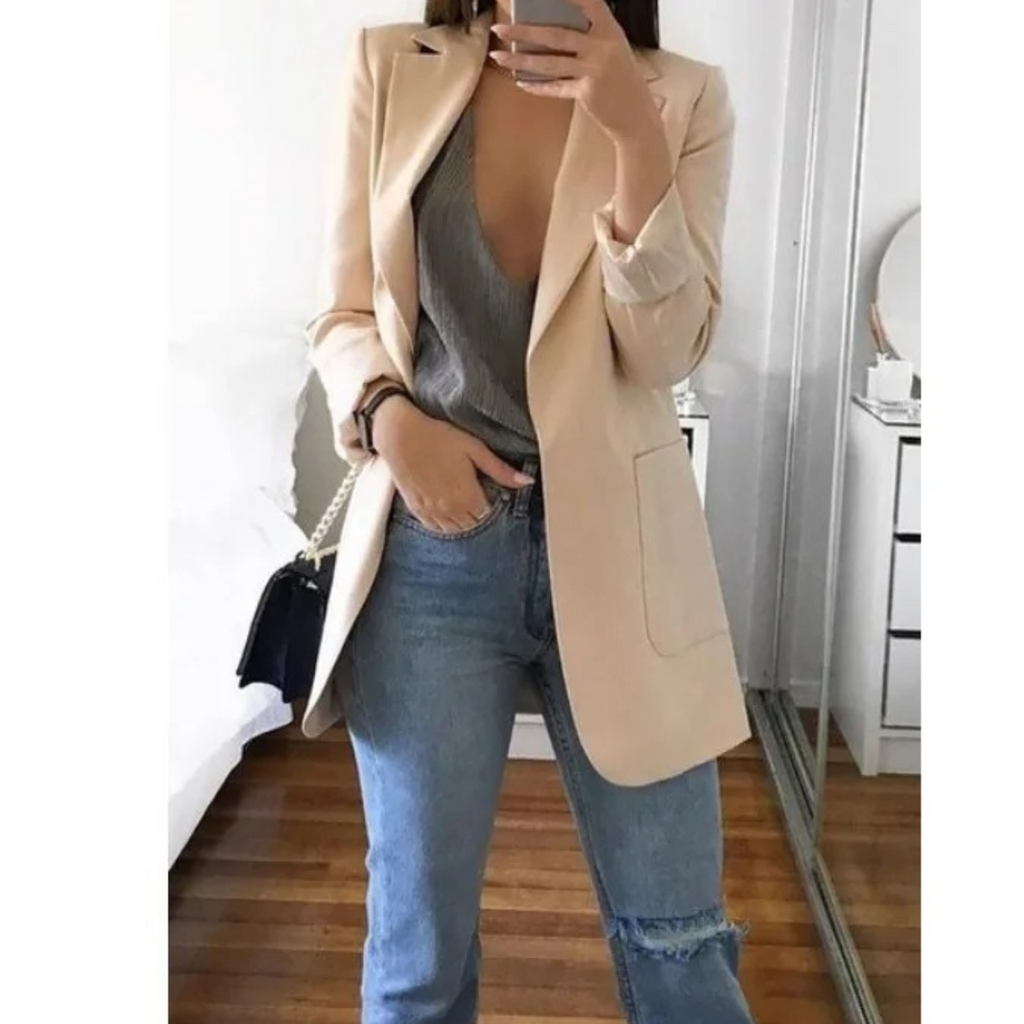 Blazer Femme à Double Boutonnage Imprimé - Parfait pour le Bureau