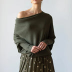 Asymmetrical Draped Sweater Paulina