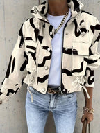 Élégante Veste Femme à Col Montant