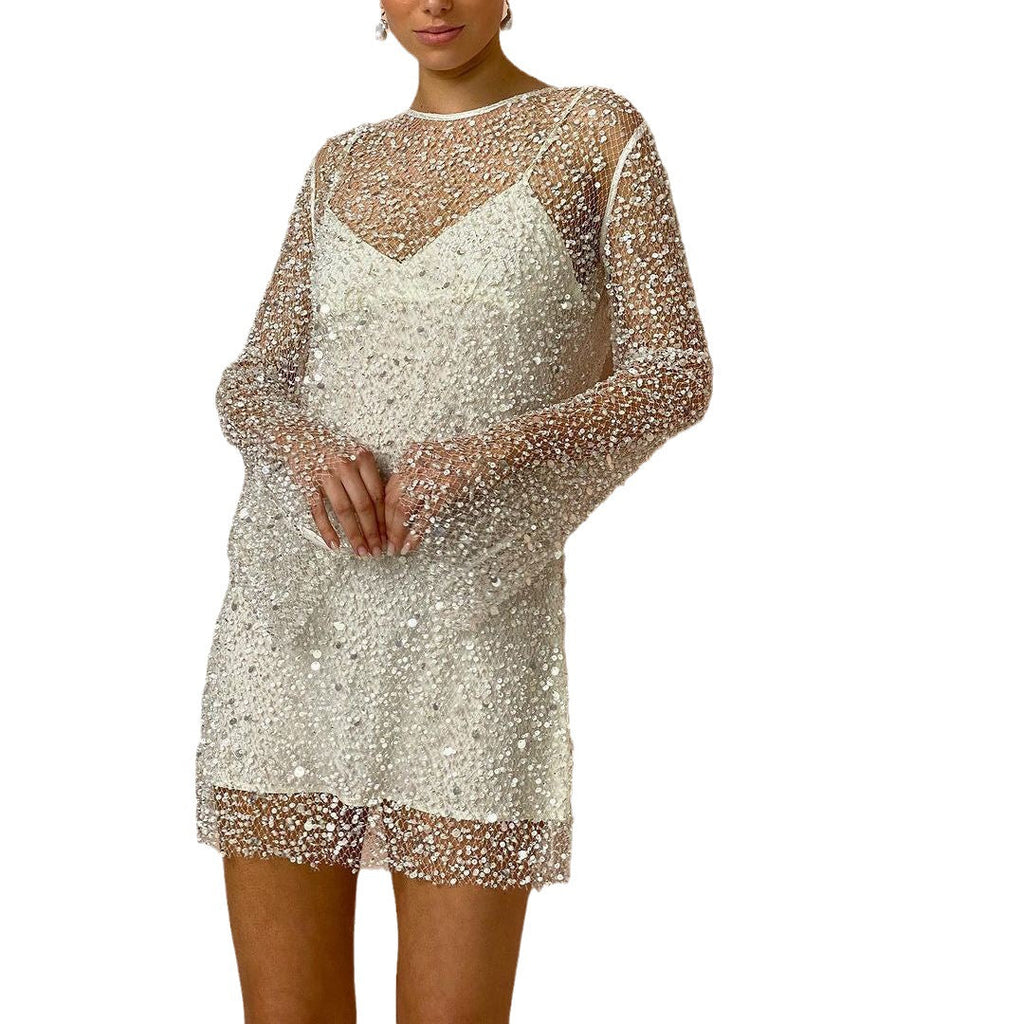 Robe en Maille Brillante