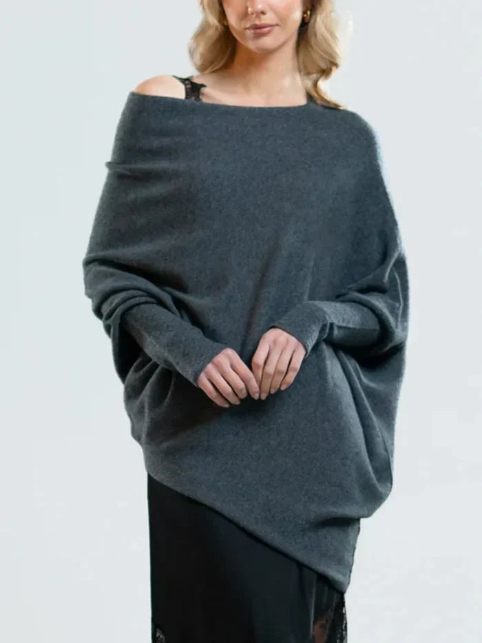 Asymmetrical Draped Sweater Paulina