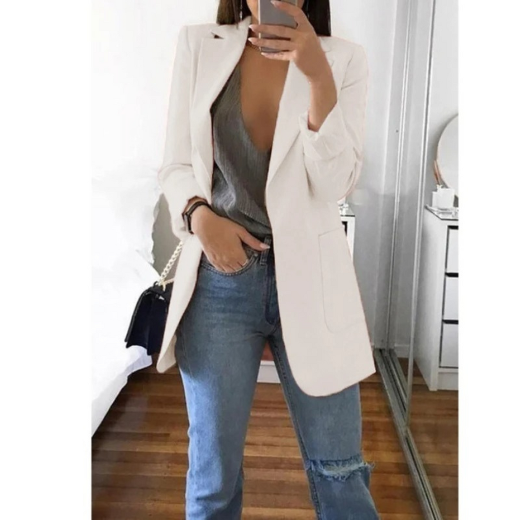 Blazer Femme à Double Boutonnage Imprimé - Parfait pour le Bureau