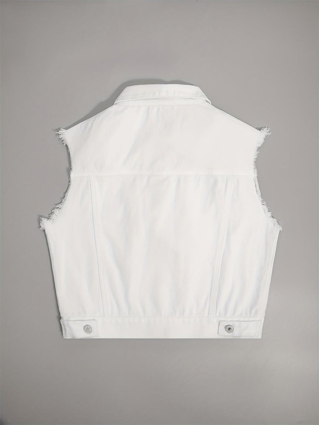 Johanna - Veste en Jean Sans Manches avec Poches à Rabat