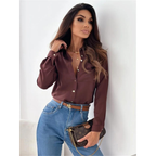 Els | Chemisier Décontracté à Manches Longues