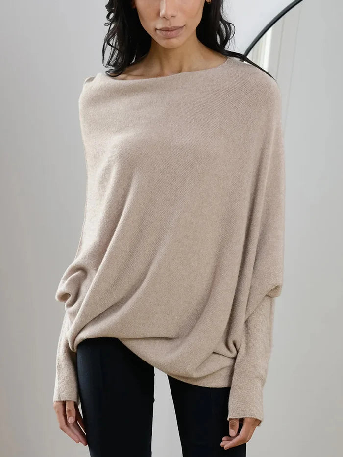 Asymmetrical Draped Sweater Paulina