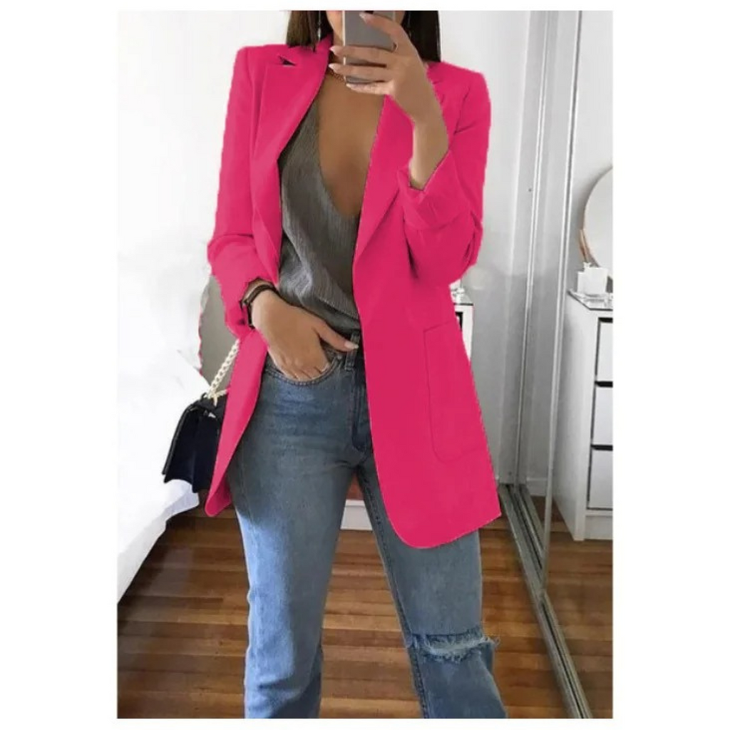 Blazer Femme à Double Boutonnage Imprimé - Parfait pour le Bureau