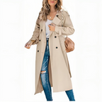 Le Manteau Trench Double Boutonnage Chic pour Femmes