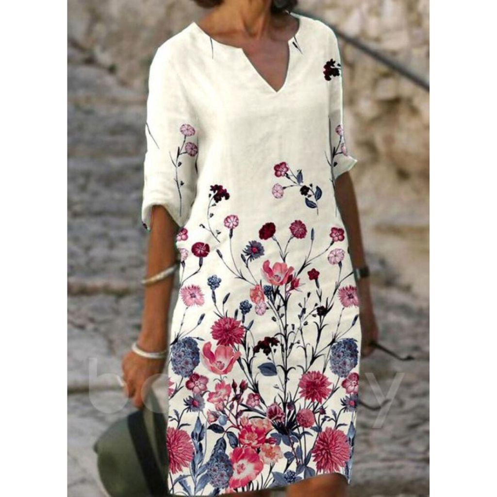 Charmante Robe à Motif Floral