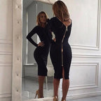 Robe Bodycon Bernadeth avec Fermeture Éclair Longitudinale au Dos