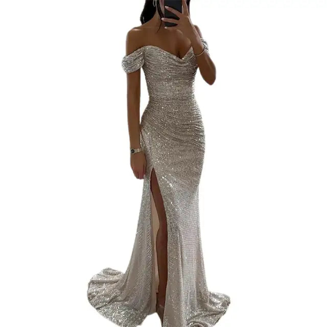 Robe de Soirée Chic avec Décolleté en V