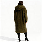 Chic Manteau Long en Fleece Peluche pour Femmes