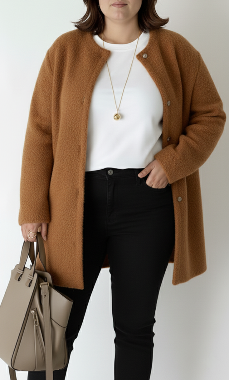 Chic Ample Cardigan Tricot pour Femmes | Grande Taille Disponible