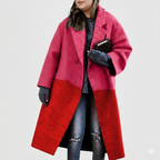 Longue Manteau en Laine pour Femmes en Grandes Tailles