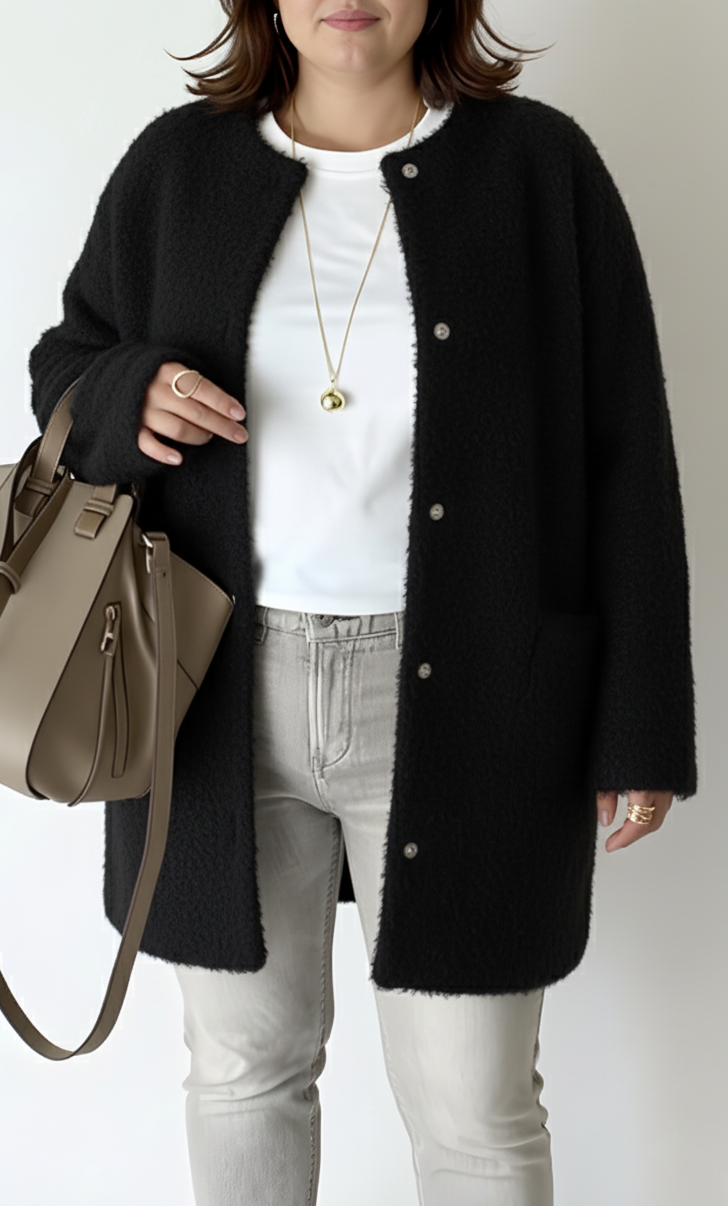 Chic Ample Cardigan Tricot pour Femmes | Grande Taille Disponible