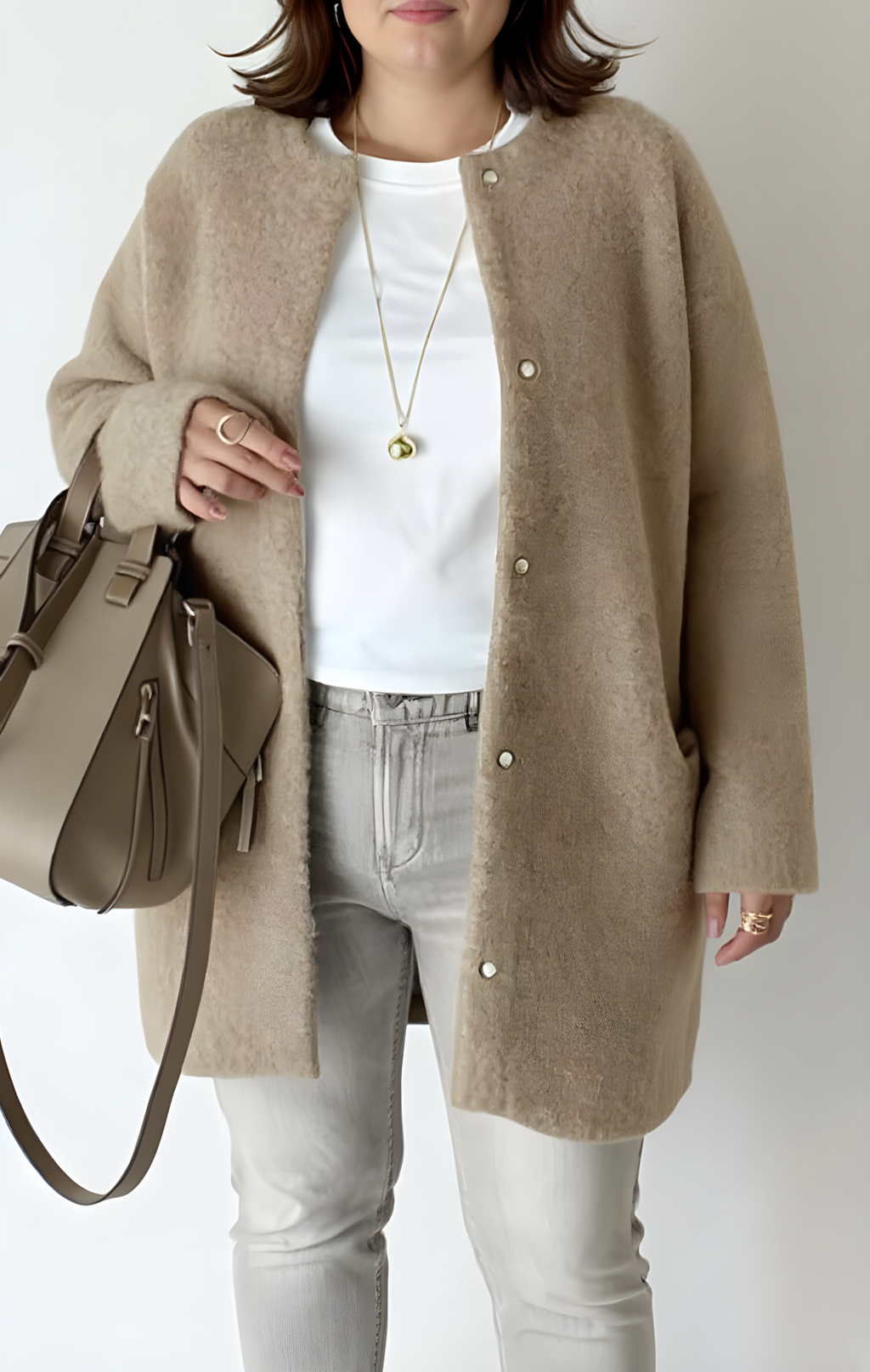 Chic Ample Cardigan Tricot pour Femmes | Grande Taille Disponible