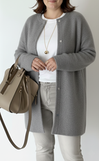 Chic Ample Cardigan Tricot pour Femmes | Grande Taille Disponible