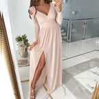 Robe de Soirée Élégante Longue avec Fente Chic pour Femmes