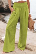 Élégant Pantalon Palazzo Élastique pour Femme