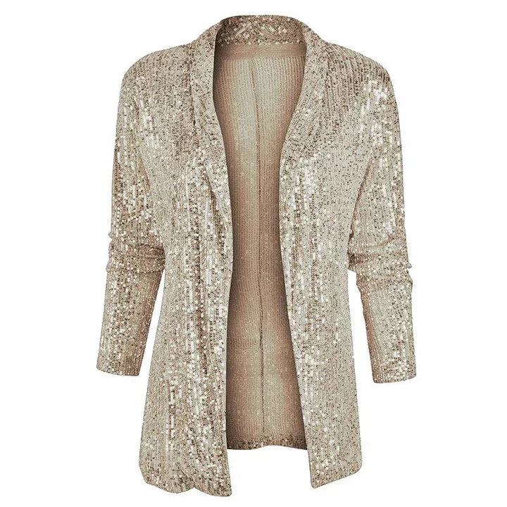 Blazer Gilet Orné de Sequins