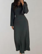 Robe Bodycon Femme à Col Rond et Manches Longues | Noemie