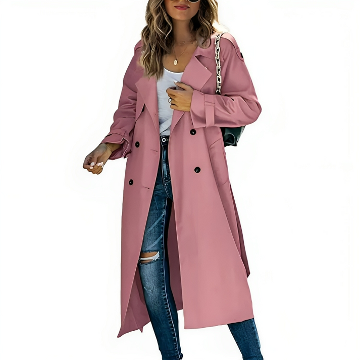 Le Manteau Trench Double Boutonnage Chic pour Femmes