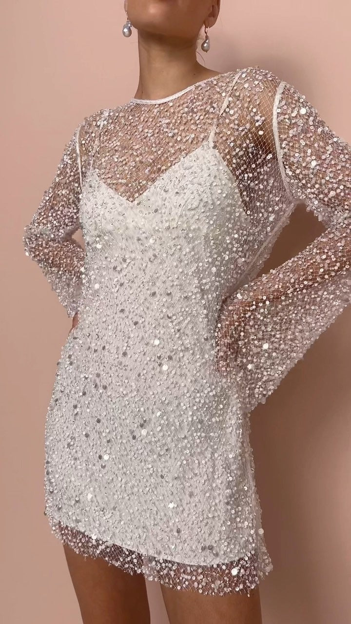 Robe en Maille Brillante