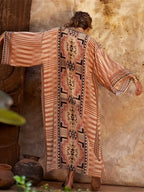 Kimono Bohème Plus Size avec Ceinture Réglable