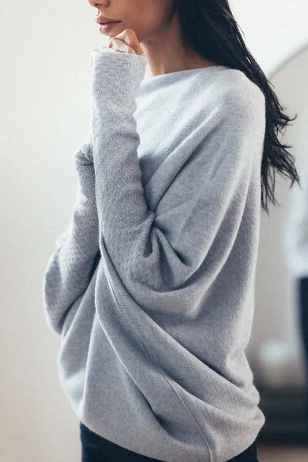 Asymmetrical Draped Sweater Paulina