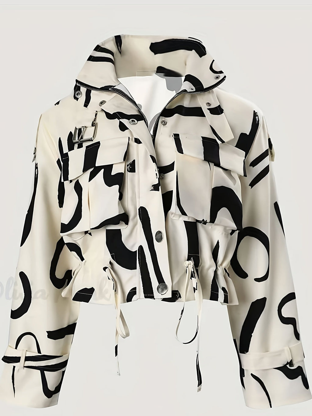 Élégante Veste Femme à Col Montant