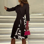 Blazer Élégant en Robe avec Col Distingué